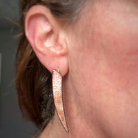Fossilized Coral Tusk-shaped Earrings
